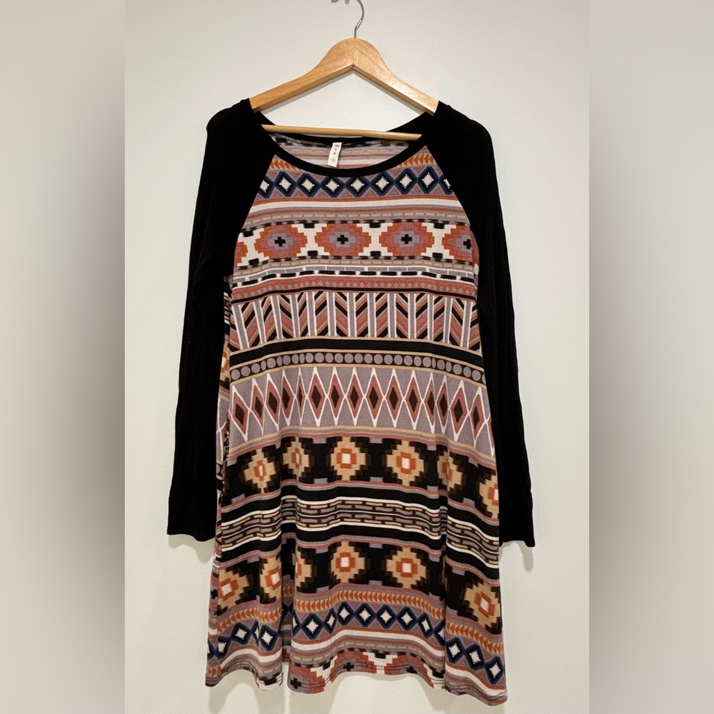 NWOT MTS Boho Long  Sleeve Dress Size Small